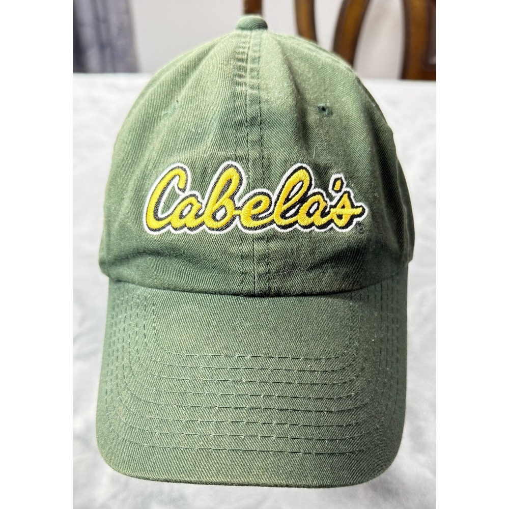 Cabela's Hat Cap Strap Back Mens One Size Green Embroidered Outdoor Hunting